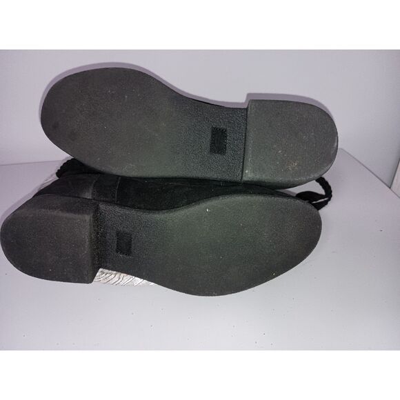 BLAINE, Black Upper Leathe/Real Sheepskin Inside Pull On Boots, Woman Size 9 - Picture 6 of 8